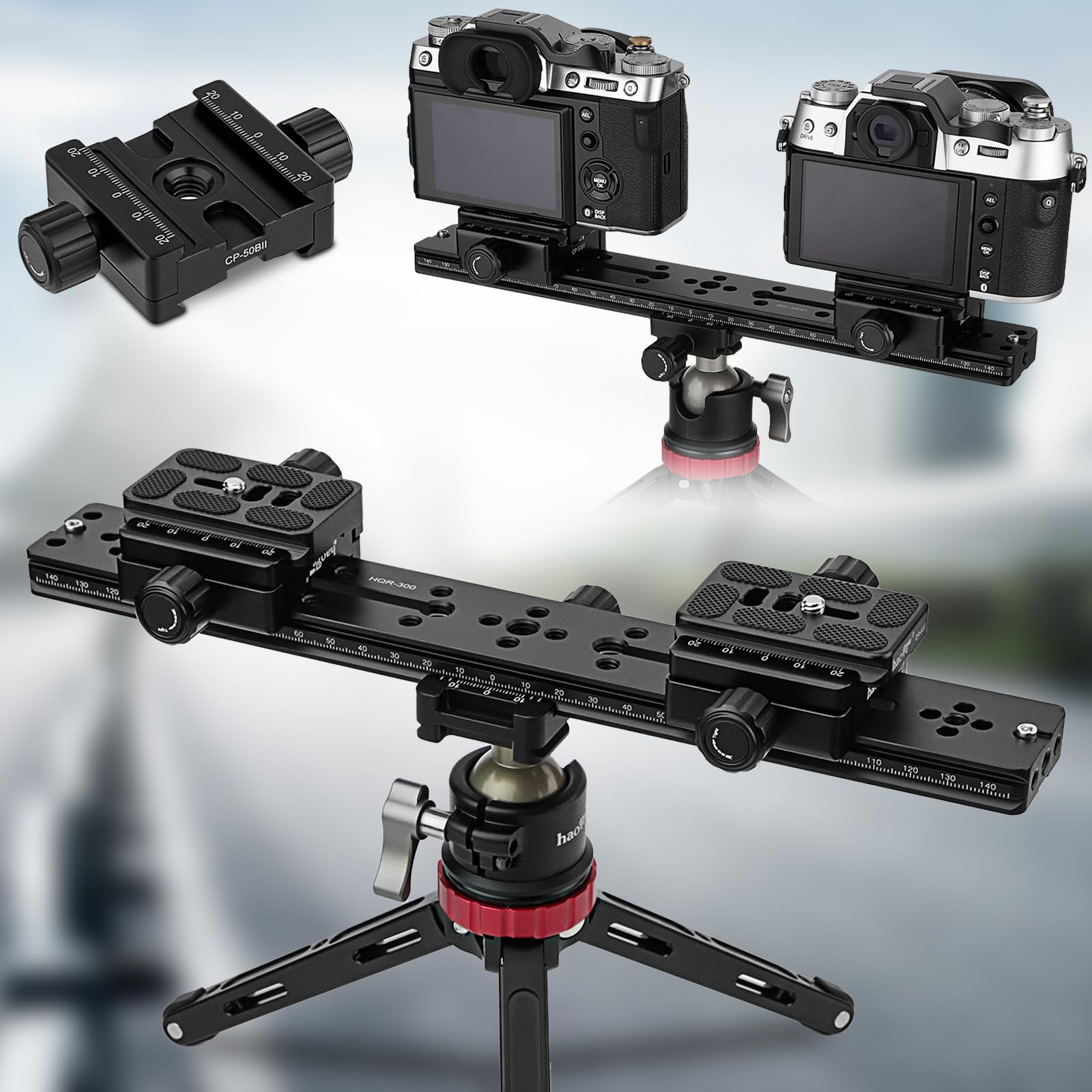 Amazon.com : Haoge CP-50BII 50mm Subtend Double Dual Quick Release
